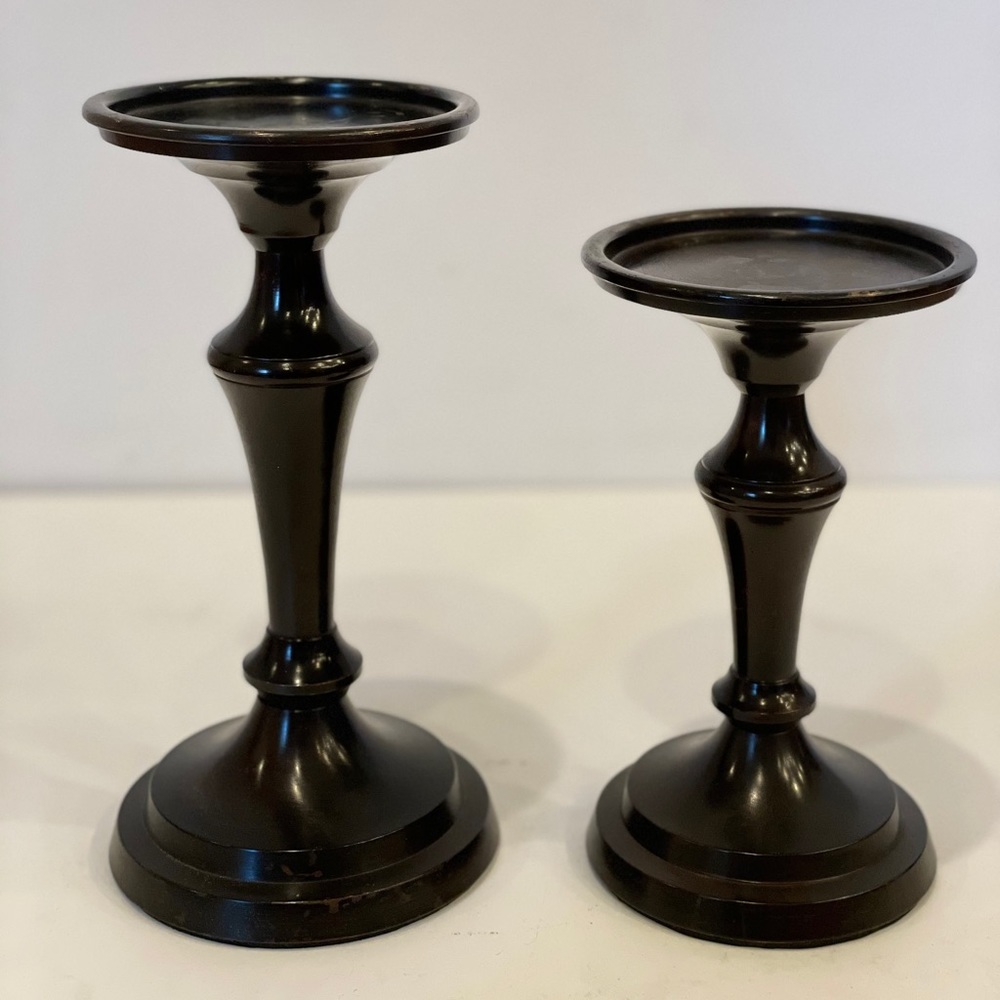 Restoration Hardware Pillar Candle Holders